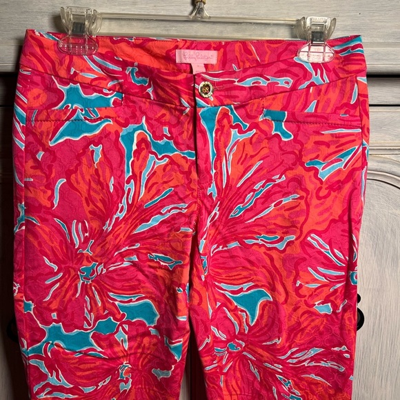 Lilly‎ Pulitzer Kelly Textured Ankle Stretch Dress Pants Flirty Sea Preppy - Picture 5 of 8